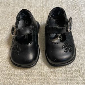 Smart Fit Baby Girls Black Dress Shoes